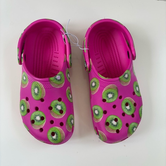 CROCS Hot Pink Adults' Classic Hyper Real Kiwi Clogs Womens Size 6 Men’s Size 4 - Picture 3 of 6